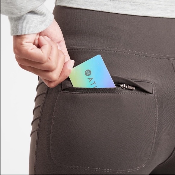 athleta delancey moto tight in coffee house brown size xs - Picture 6 of 7